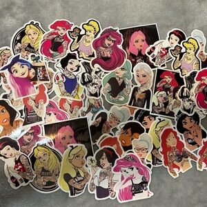 Disney Princess Tattoo Art Stickers - Multicolor